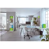 Leitz Ordner WOW, 180 Grad, DIN A4, 80 mm, blau Einband aus Graupappe, innen und aussen mit laminiert