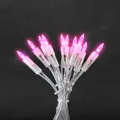 Konstsmide - LED Minilichterkette, 35 rosafarbene Dioden, 230V, Innen, transparentes Kabel ; 6302-343