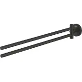 GROHE Handtuchhalter ESSENTIALS, 2-armig, schwenkbar, 450mm matte black