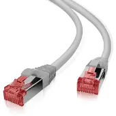 Helos Patchkabel Cat 6 S/FTP RJ45 grau 7,5m AWG27/7 LSZH GHMT