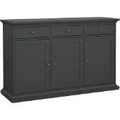 Ebuy24 Venedig Sideboard 3 Türen und 3 Schubladen matt grau.