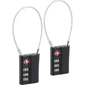 Allit Zahlen-Sicherheitsschloss AluPlus AddOn Lock 2er Set mit Stahlseil
