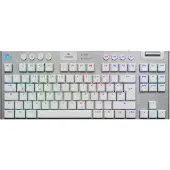 Logitech G G915 X LIGHTSPEED, Verkabelt & Kabellos, USB + RF Wireless + Bluetooth, Mechanischer Switch, QWERTZ, LED, Weiß