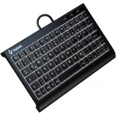 Keysonic KSK-3011ELC (DE), Super-Mini Tastatur, integrierter Numernblock black, Combo, Kabelgebunden, USB, Membran Key Switch, QWERTZ, LED, Schwarz