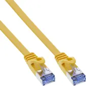 InLine Patchkabel flach, U/FTP, Cat.6A, gelb, 10m, 10 m, Cat6a, U/FTP (STP), RJ-45, RJ-45, Gelb