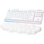Logitech G G715, Kabellos, RF Wireless + Bluetooth, Mechanischer Switch, AZERTY, RGB-LED, Weiß