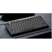 Keysonic KSK-5010ELC (DE) Mini Tastatur, Hintergrundbeleuchtung, integrierter Nummernblock, Combo, schwarz, Kabelgebunden, USB, Membran Key Switch, QWERTZ, LED, Schwarz