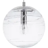 Beliani Hängeleuchte Trensparent Glas mit Schirm in Kugelform Moderner Look