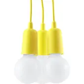 Sollux Hängeleuchte DIEGO 3 gelb 3xE27 15W PVC 90x15x15cm