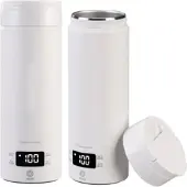 Rosenstein & Söhne 2er-Set Reise-Wasserkocher & Isolierkanne, 300 W, 500 ml, 4 Stufen