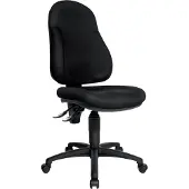 Topstar Bürodrehstuhl Wellpoint 10 ohne Armlehnen - schwarz Sicherheitsdoppelrollen für.