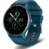 TPFNet Smartwatch mit Silikon Armband - individuelles Display - Smart Watch Armbanduhr - Modell SW1 - Blau