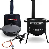 Grillpeter Utschak Asamat Ø45 cm Kazan 16L Gaskocher und Abdeckhaube