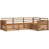 vidaXL Outdoor-Sofagarnitur 4 Stk. Natur Massivholz Akazie