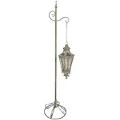 Casa Padrino Jugendstil Gartenlaterne Grau H. 175 cm - Garten & Terrassen Deko
