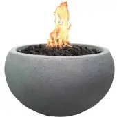 Elementi Gasfeuerstelle Marra in Beton-Optik Grau aus Faserbeton