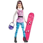 Barbie Winterskipper mit Snowboard