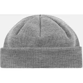 HANSEHELD Strickmütze Seebär Merino Dockermütze kurz flach - Grau