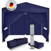 Kronenburg Faltpavillon 2x2m - Wasserfest, UV-Schutz 50+, 4 Seitenteile, blau