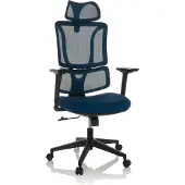 MyBuero Home Office Bürostuhl ERGOMY Schreibtischstuhl mit Armlehnen (höhenverstellbar) Stoff / Netzstoff Drehstuhl