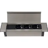 Design Light DesignLight Flatbox 3-fach Schuko-Steckdose mit 1,8 Meter Natzkabel mit Schukostecker / Steckdosenverteiler