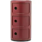 Kartell Componibili Container mit drei Elementen Bordeaux