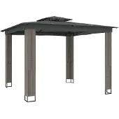 vidaXL Pavillon mit Doppeldach Anthrazit 2,94x2,94 m Stahl