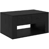 vidaXL Couchtisch Schwarz Eichen-Optik 80 x 50 x 40 cm Holzwerkstoff