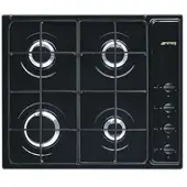 Smeg S64SN Einbau-Gaskochfeld, 60 cm, 4 Brenner, schwarz