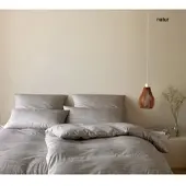 Elegante Mako-Satin Bettwäsche Chamber - 155x220 cm + 40x80 cmnatur