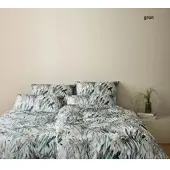 Elegante Feinbiber Bettwäsche Monkeys - 135x200 cm + 80x80 cmgrün