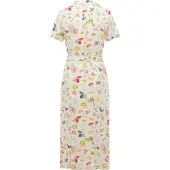 Ragwear Sommerkleid "Sawira Long Print" Eingrifftaschen Gemustertes Midikleid mit Knopfleiste