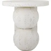 Bloomingville Tally Beistelltisch, weiß, Höhe 46 cm, Harz - , Tally, Weiß, für Wohnzimmer, Kunststoff, Modern