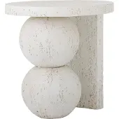 Bloomingville Tally Beistelltisch, weiß, Höhe 46 cm, Harz - , Tally, Weiß, für Wohnzimmer, Kunststoff, Modern