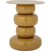 Bloomingville Olonne Beistelltisch, gelb, Höhe 48 cm, Metall - , Olonne, Gelb, für Wohnzimmer, Metall, Modern