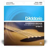 Daddario EPBB170 Phosphor Bronze Akustikbasssaiten mit langer Mensur 45-100
