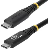 StarTech.com .com 2m USB4 Kabel, 20Gbps, USB-IF-es USB-C Ladekabel, 240W PD EPR, 4K 120Hz DP 2.1 Monitorkabel, TPE-Mantel, Schwarz, 2 m, USB C, USB C, USB4 Gen 2x2, 20 Gbit/s, Schwarz
