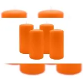 Kopschitz Kerzen 2er Set Stumpenkerzen/Adventskranzkerzen Mandarin Ø 100 x 300 mm