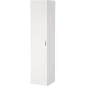Ebuy24 704044949, Weiß, Garderobe, 3 Regale, 1 Tür(en), Weiß, Faserplatte mit hoher Dichte (HDF)