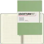 Leuchtturm Notizbuch Master Slim, 363919, Karton Hardcover, Salbei, 62 Blatt / 123 Seiten, 100 g/m2, kariert, A4+