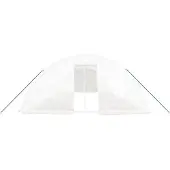vidaXL Gewächshaus mit Stahlrahmen Weiß 50 m² 10x5x2,3 m