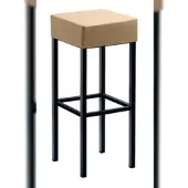 Mayer Barstuhl Sitzmöbel 1123 34 x 34 x 82 cm Stahl schwarz/beige