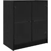 vidaXL Seitenschrank Schwarz Eichen-Optik 68 x 37 x 75,5 cm