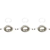 Briloner LED Einbauleuchte LEUCHTEN RENG, IP23, matt-nickel, Metall, inkl., 3x GU10, 3er Set, Ø 8,6 cm