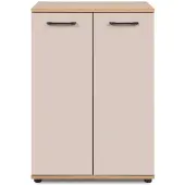 CALICOSY - Sideboard 2 Türen Eicheneffekt und Kaschmir B 60 cm - LINO