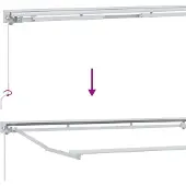 vidaXL Manueller Markisenrahmen mit LEDs Gelb und Weiß 3,5 x 2 m