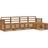 vidaXL Outdoor-Sofagarnitur 5 pcs Natur