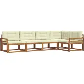 vidaXL Outdoor-Sofagarnitur 5 stk. Natur und Creme