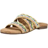 Lazamani Pantoletten Damen Multi Leder