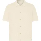 Blend Kurzarmhemd "Kurzarmhemd BHDeven", Herren, Gr. M, N-Gr, beige (bleached sand), Obermaterial: 60% Baumwolle CO. 40% Polyester PES., Hemden Kurzarmhemd